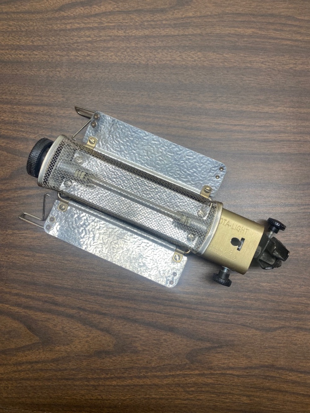 Vintage Lowel Tota Light w/ Cage 1000W Gold